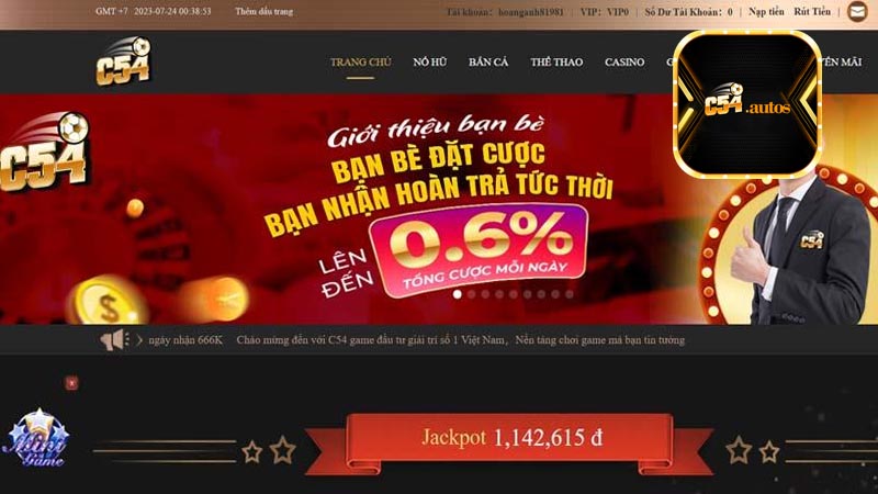 Những trò chơi có mặt tại game bài C54